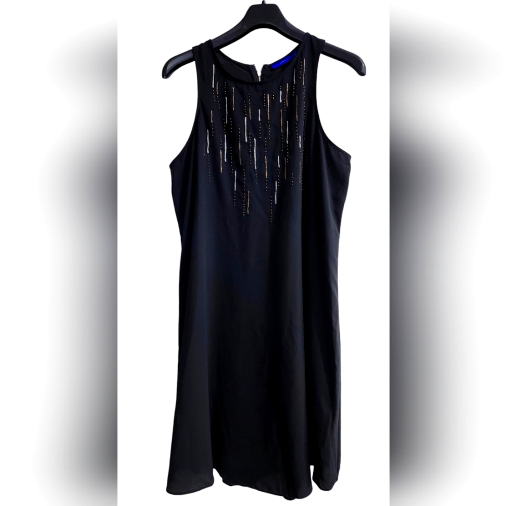 APT 9 Black A Line sheath dress size L